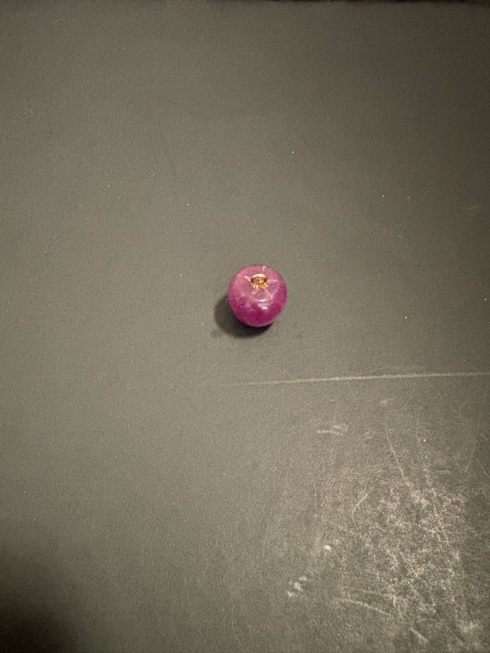 Purple Jade Apple Pendant Necklace Accent